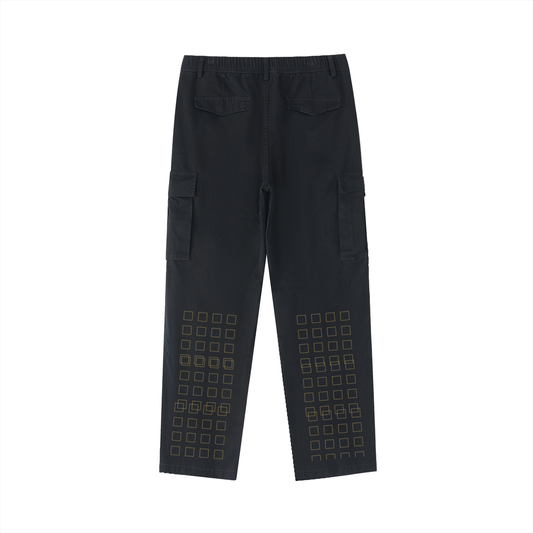 NoirVault - Royal Cotton Elastic Waist Cargo Pants