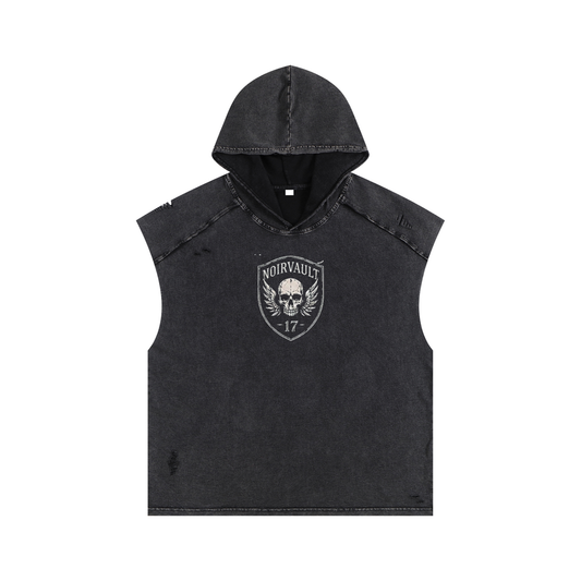 Gladiator of the Damned Snow Washed Boxy Hooded Tank Top